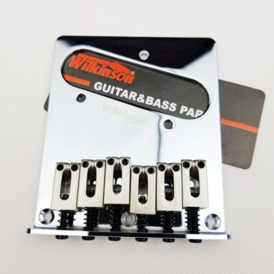 Wilkinson 52.5mm(2-1/16 inch) 6 Saddles Modern Tele Bridge for Telecaster Guitar