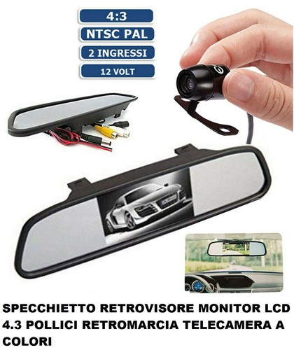SPECCHIETTO RETROVISORE MONITOR LCD 4.3\