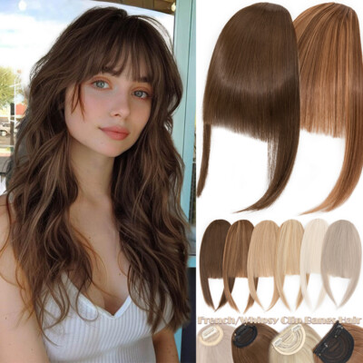 Franse Luft Natürliche Wie Echthaar Pony Haarteil Bangs Clip in Hair Extensions