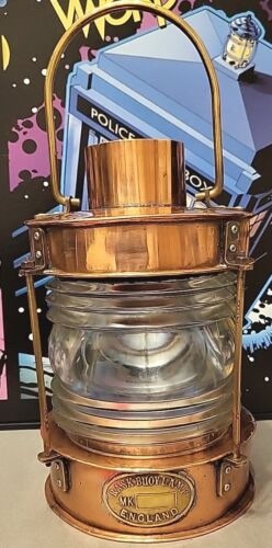 Antique Rare RASK Buoy Lamp original copper ships lamp Made In England 11" X 7"