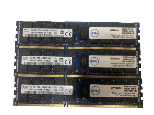 SK Hynix 24GB (8GBx3) DDR3L PC3L-12800U 1600MHz 2Rx8 HMT41GU6DFR8A