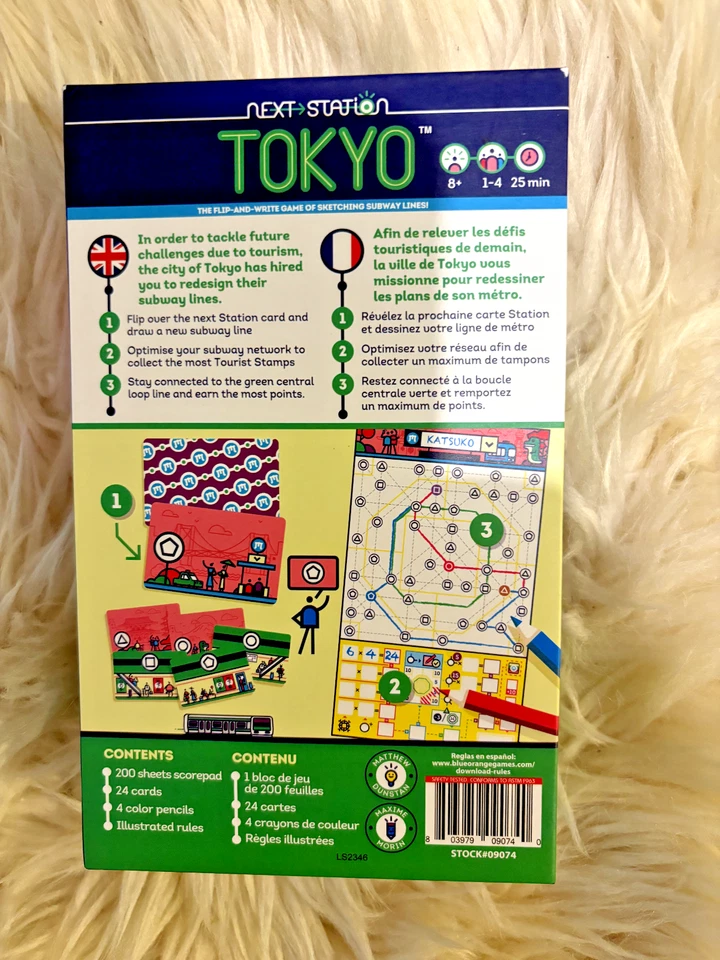 Next Station TOKYO Flip & Write Card Game Family Solo Blue Orange Games BOG09074 - Image 4 of 4