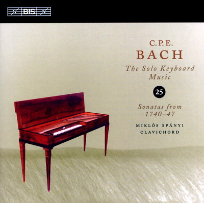 C.P.E. Bach The Solo Keyboard Music Vol.25 MIKLOS SPANYI BIS CD 1819 MINT