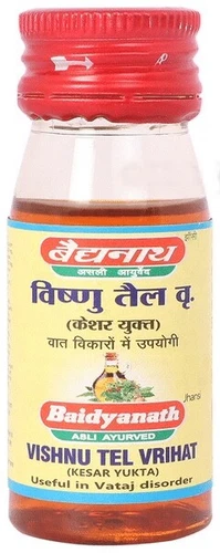 Baidyanath Vishnu Tel Vrihat 25ml (Pack of 2) Ayurvedic Oil Tail for Muscle Pain - Picture 2 of 2