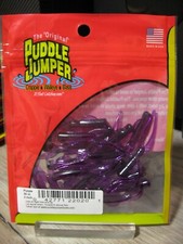 20 Puddle Jumper 2" Soft Plastic Crappie Walleye Bass Fishing Bait Opaque Purple