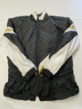 Womens SUNTERRA Black/White Vintage Retro Full Zip Windbreaker Jacket Sz M Petit