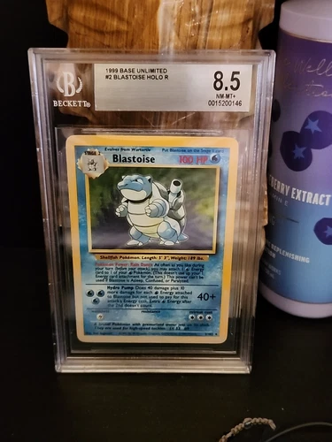 Pokémon TCG Blastoise Base Set 2/102 Holo Unlimited Holo Rare Bgs 8.5