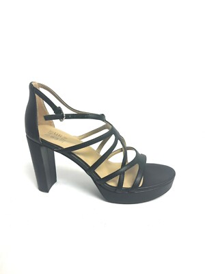 Naturalizer Womens Neona Black Strappy Sandals, Size 11 M