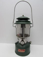 Vintage 1972 Double Mantle 220F Coleman Lantern Green Camping Made in USA