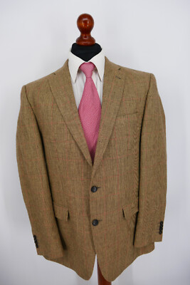 Barbour Sakko Gr.52 Schurwolle Leinen Bronze Black Label Neuwertiger Zustand