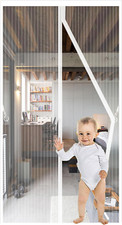 White Magnetic Screen Door Fit Door Size 32 X 80 Inch,Screen Size 34X82Inch Heav