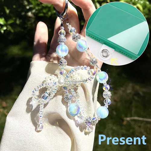 Flash Diamond Pearl Mobile Phone Lanyard Bow Mobile Phone Lanyard Wrist Pendant - 第 13/13 張圖片
