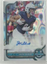 Jalen Tolbert 2022 Bowman University "1st BOWMAN" Chrome LAVA Autograph #002/199