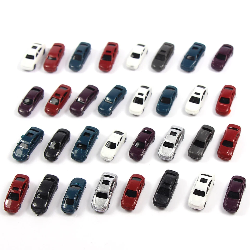 C200 50pcs Z Scale Model Car 1:220 Vehicles Building Train Layout Set - Image 2 of 3