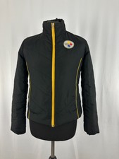 Womens Nfl Jacket Steelers Team Apparel Black Polyester Medium 38-40 In