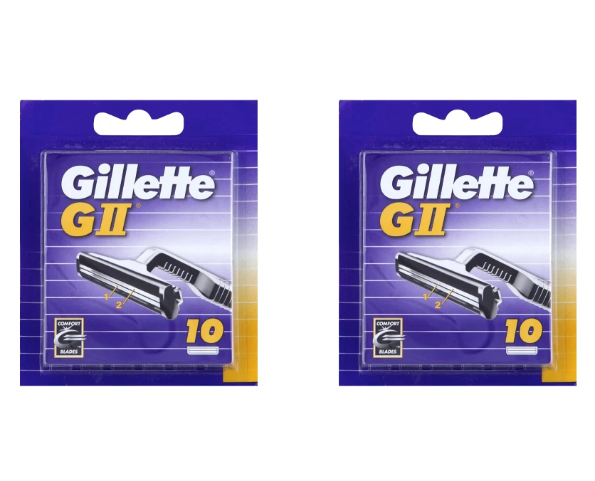 Gillette GII G 2 Rasierklingen Doppelklinge 2x10er Pack Neu und OVP