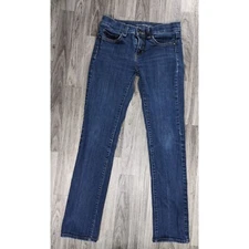 JCP Womens Size 26 / 2 Pockets Slim Straight High Stretch Denim Blue Jeans