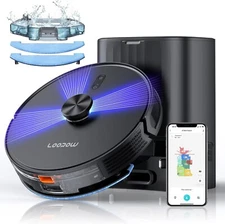 AT800 Robot Vacuum Mop Combo 4500Pa LiDAR Self-Empty Dock Alexa 120 Min Run Time