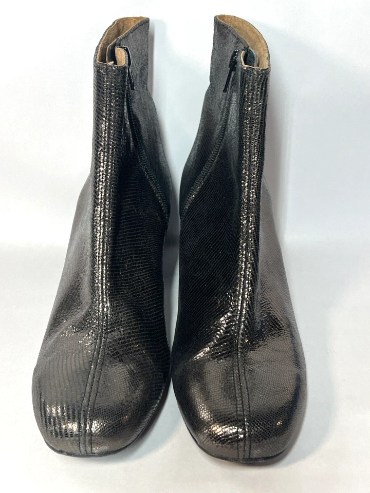 Sixty Seven Mujer 10.5 Grueso Tacón Bloque Brillo Botines Cremallera Lateral ESPAÑA 41 Foto 3 de 4