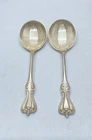 Gorham Chantilly Sterling Silver Cream Soup Spoons 6" 2 Piece Set Pat 1895