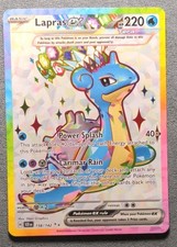 Pokemon English - Stellar Crown - Lapras ex 158/142 - NM