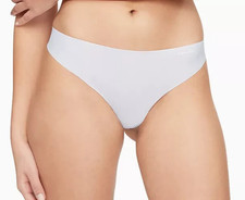 Calvin Klein Women's Invisibles Thong Panty Underwear, Polished Blue, Large