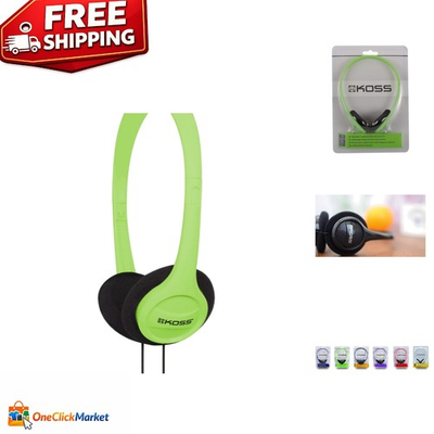#ad Stylish Portable On Ear Headphones Adjustable Fit Retro Green 3.84 Oz $14.99