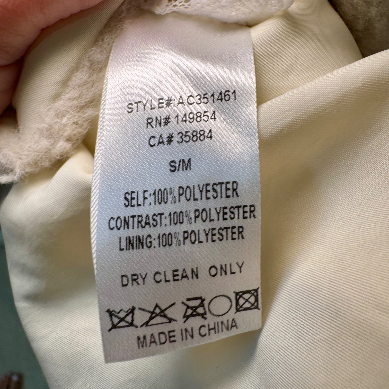 Reversible Shearling Lined Jacket Cream Button Fr… - image 6