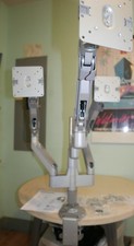 Nice Humanscale M/Flex Monitor 3 Arm Stand with Base Clamp M2 M8 Vesa Plates