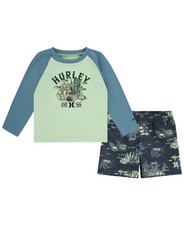 Hurley Toddler Boys Treasure Hunt UPF50 Swim Set, 2 Piece - Artillary