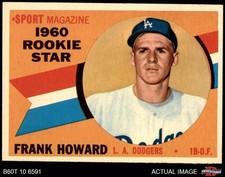 1960 Topps #132 Frank Howard RC Star Dodgers RC ROYw 7 - NM