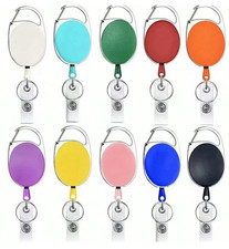 Retractable Key Chain  ID Card Fob Belt Clip Lanyard Extendable 