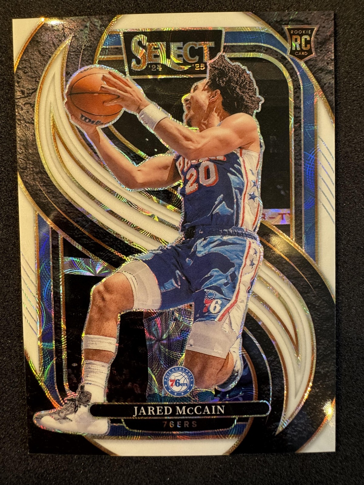 2024-25 Panini Select #184 Jared McCain White Scope Prizm #/35