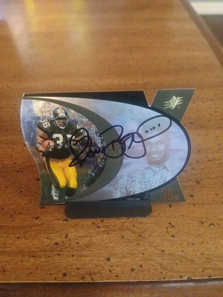 Upper Deck 1996 autografiado sin certificado de autenticidad Jerome Bettis #SPX48 Steelers Salón de la fama. Foto 3 de 4