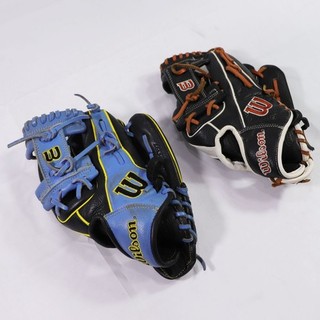 USED Lot of 2 Wilson A550 Series 11 11.5" Right Handed Youth Baseball Gloves