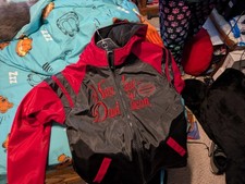 Harley Davidson Kids Size 10/12 Red Black Embroidered Reversible Jacket