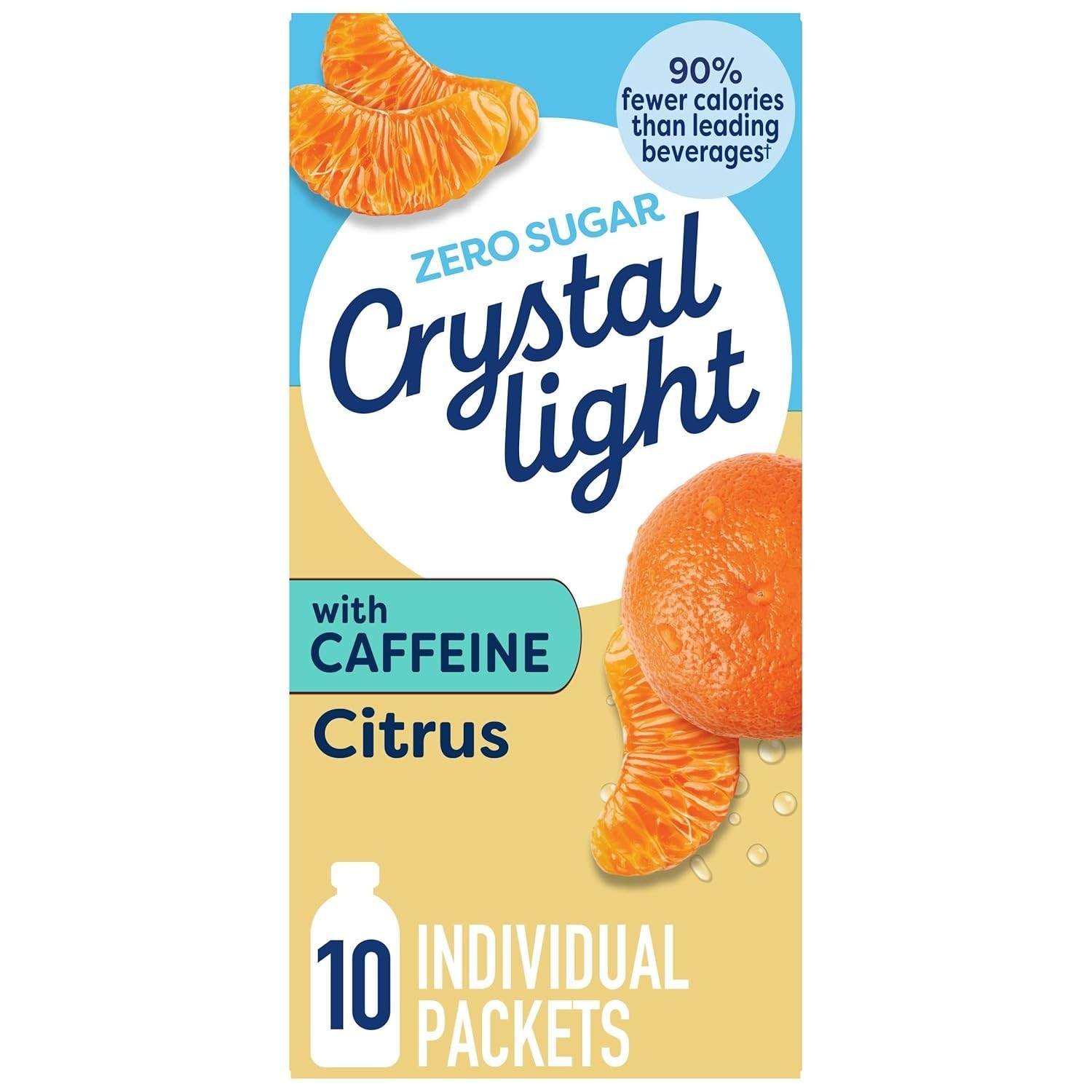 Crystal Light Citrus Drink Mix w/ Caffeine 10 Packets Zero S