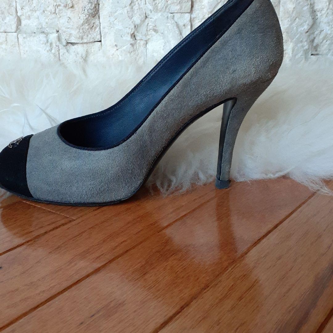 Chanel Pumps Heels Shoes Round-toe Bicolor Size 36.5 US About6.5 For Women thumbnail 15