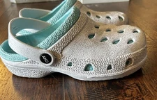 CAPELLI NewYork Clog  White Sparkle SIZE 1 White And Blue