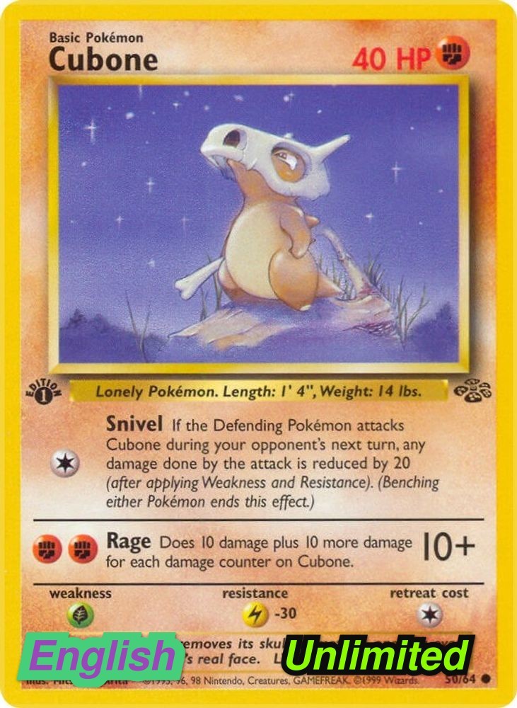 Pokemon- Cubone [JU - 50/64] Jungle NM Common Unlimited