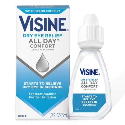 Dry Eye Relief All Day Comfort Lubricant Eye Drops for Up to 10 Hours of Comf...