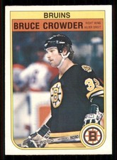 1982-83 O-Pee-Chee Bruce Crowder Rookie Boston Bruins #9