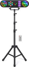 DJ Lights with Stand, 5 in 1 Party Bar Light Set with Rotating Ball, Strobe, UV,