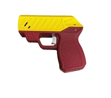 TECHNO RUBBER FINISH GUN DOUBLE FLAME TORCH LIGHTER With Laser Light.Refillable