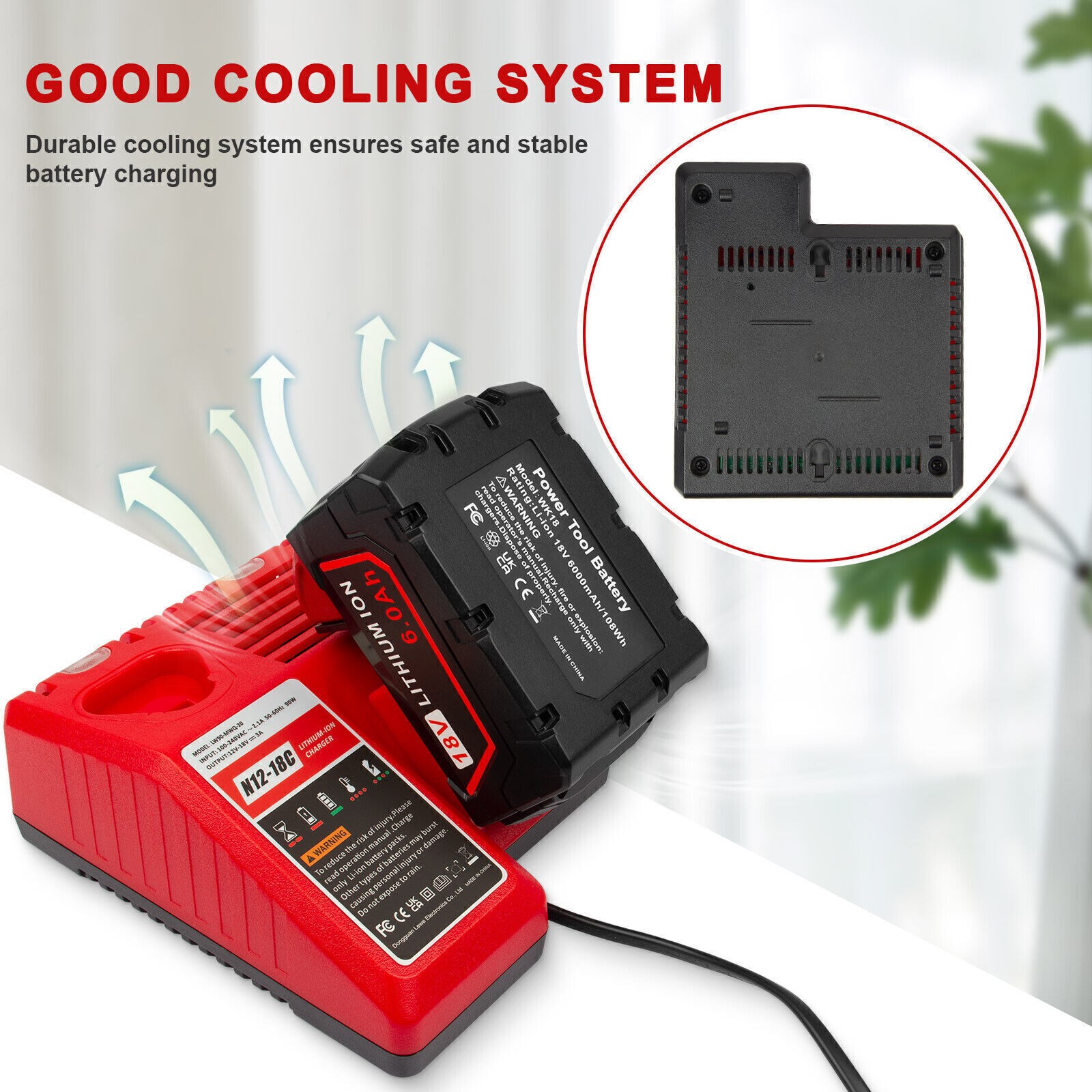 Battery Charger For Milwaukee For M18 18V 12V Dual Voltage 48-59-1812