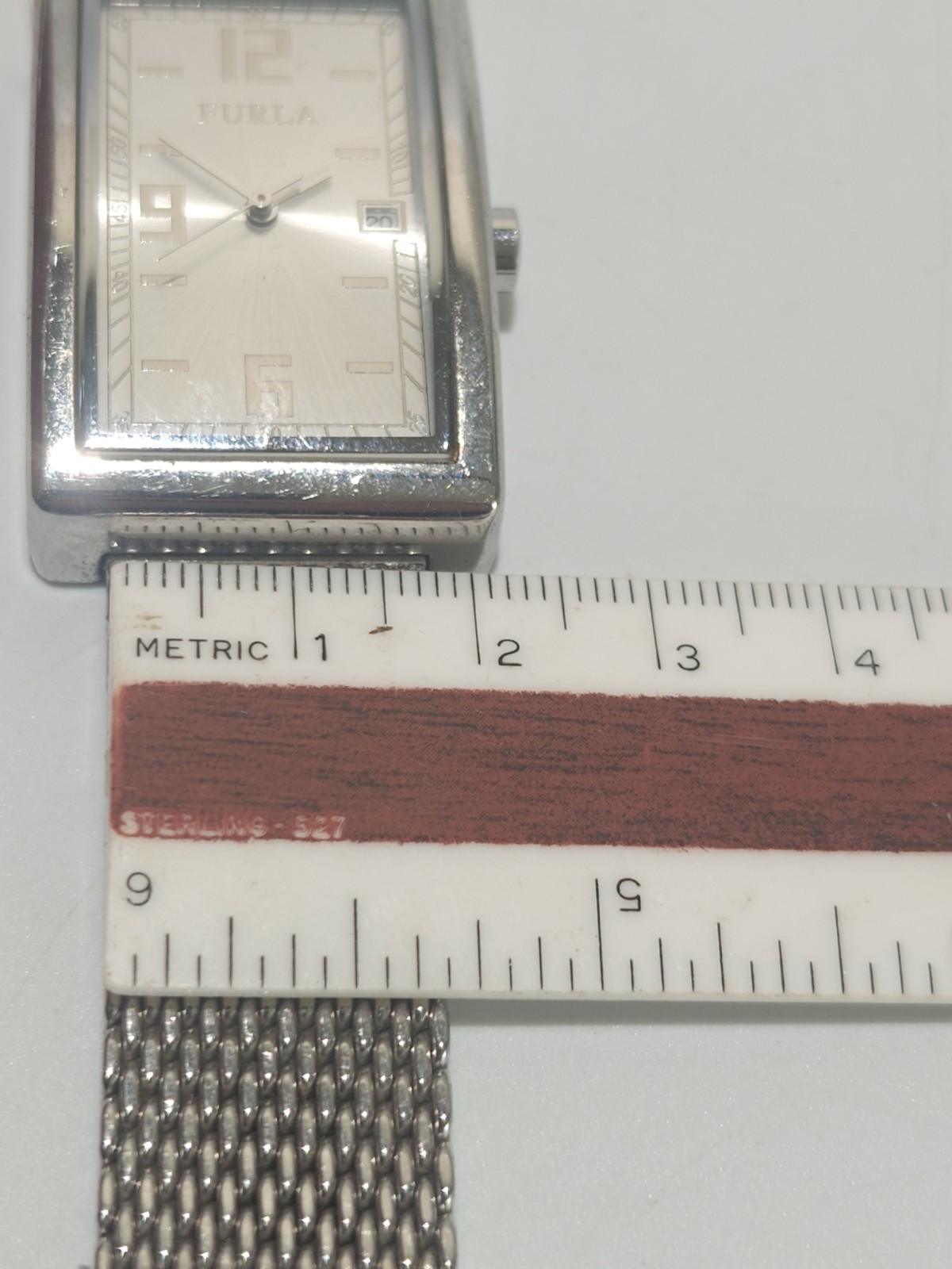 Furla Women's Silver Rectangular Analog Watch w/ … - image 15