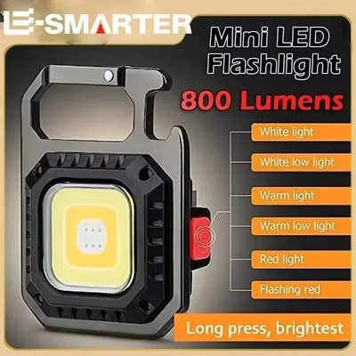 800LM Wiederaufladbare LED Arbeitsleuchte Magnet COB Inspektionslampe USB-C Taschenlampe