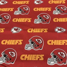 Fabric NFL Kansas City Chiefs 6315 2008 100 Cotton 1/2 Yard Plus See Pictures