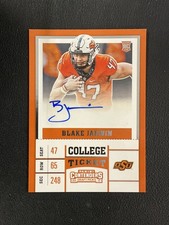 2017 Panini Contenders Draft Picks #144 Blake Jarwin College Ticket RC AUTO