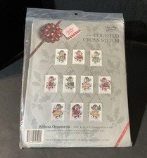 KITTENS ORNAMENTS Counted Cross Stitch Kit 50509 Candamar Designs Set of 10 Cat